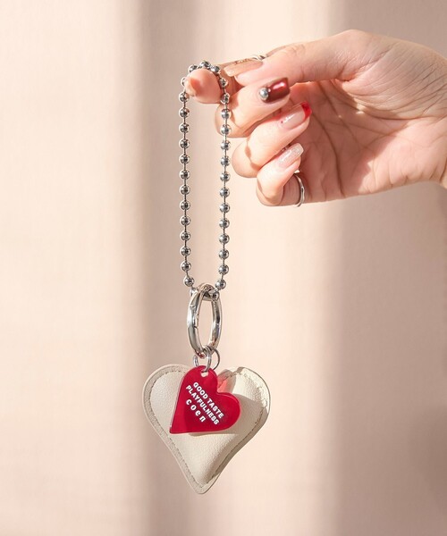 coen（コーエン）の「ハートモチーフキーチェーン（キーホルダー・レディース・ナチュラル/ライトブルー/ブラック/レッド/ライトグレー・FREE）」の3枚目の写真