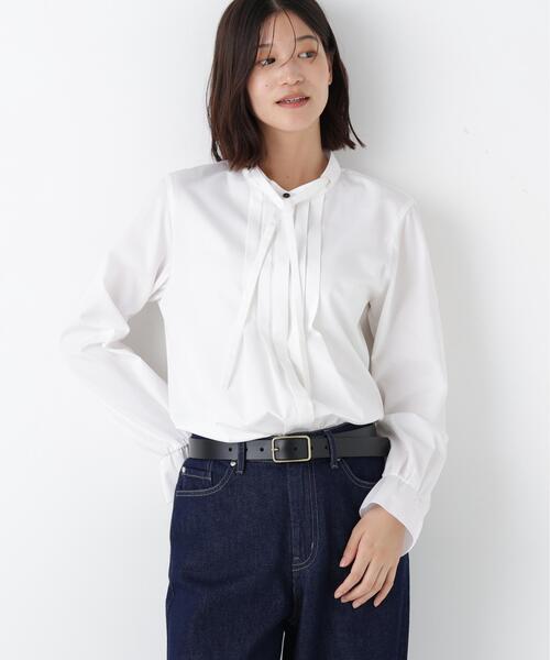 human woman(ヒューマンウーマン)の「◆コットンリヨセルブロードタイブラウス(シャツ/ブラウス・レディース・ホワイト・MEDIUM)」の13枚目の写真