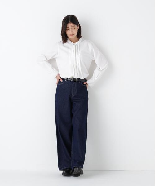 human woman(ヒューマンウーマン)の「◆コットンリヨセルブロードタイブラウス(シャツ/ブラウス・レディース・ホワイト・MEDIUM)」の12枚目の写真