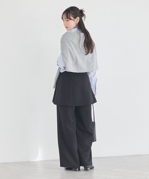 earth music&ecology（アースミュージックアンドエコロジー）の「【2026SS/2WAY】ラップスカート付きパンツ（その他パンツ・レディース・グレー/ブラック・S/M）」の22枚目の写真
