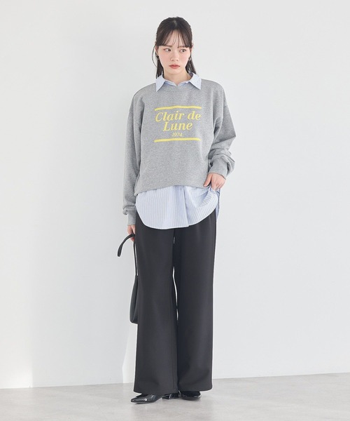 earth music&ecology（アースミュージックアンドエコロジー）の「【2026SS/先行予約/2WAY】ラップスカート付きパンツ（その他パンツ・レディース・グレー/ブラック・S/M）」の11枚目の写真