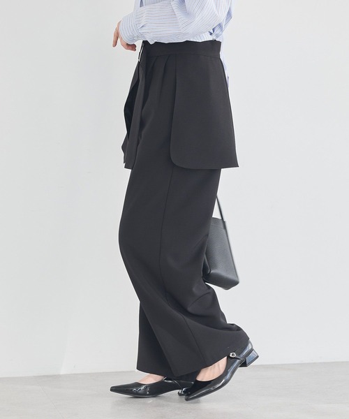 earth music&ecology（アースミュージックアンドエコロジー）の「【2026SS/先行予約/2WAY】ラップスカート付きパンツ（その他パンツ・レディース・グレー/ブラック・S/M）」の5枚目の写真