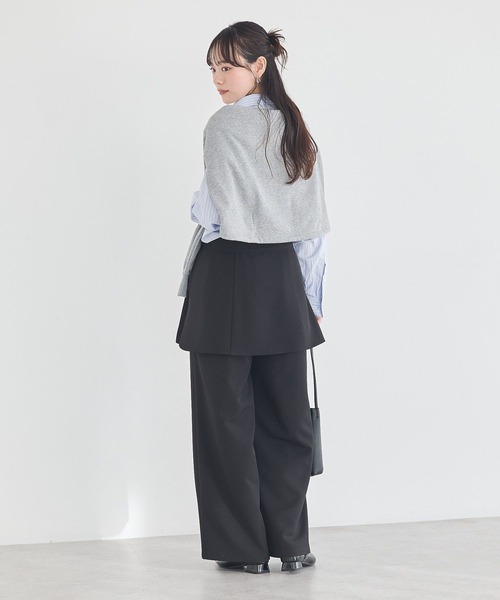 earth music&ecology（アースミュージックアンドエコロジー）の「【2026SS/先行予約/2WAY】ラップスカート付きパンツ（その他パンツ・レディース・グレー/ブラック・S/M）」の10枚目の写真