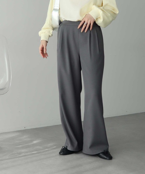 earth music&ecology（アースミュージックアンドエコロジー）の「【2026SS/先行予約/2WAY】ラップスカート付きパンツ（その他パンツ・レディース・グレー/ブラック・S/M）」の15枚目の写真