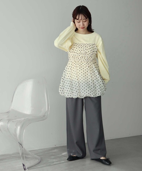 earth music&ecology（アースミュージックアンドエコロジー）の「【2026SS/先行予約/2WAY】ラップスカート付きパンツ（その他パンツ・レディース・グレー/ブラック・S/M）」の17枚目の写真