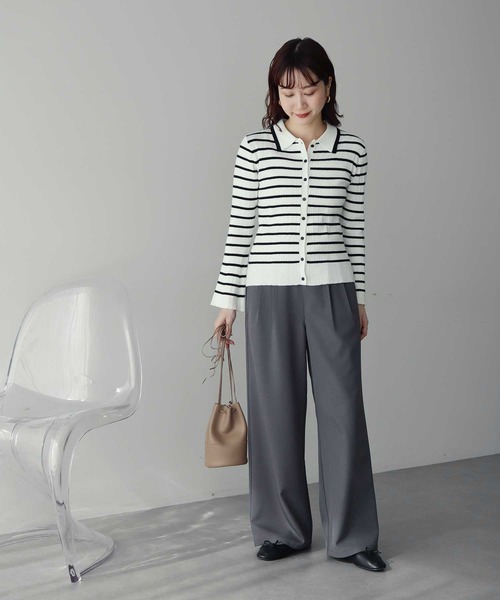 earth music&ecology（アースミュージックアンドエコロジー）の「【2026SS/先行予約/2WAY】ラップスカート付きパンツ（その他パンツ・レディース・グレー/ブラック・S/M）」の18枚目の写真