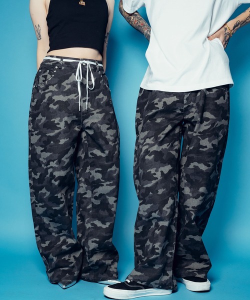 Subciety(サブサエティ)の「【WOMENS】Camouflage baggy pants(その他パンツ・レディース・カーキ/ブラック・FREE)」の12枚目の写真