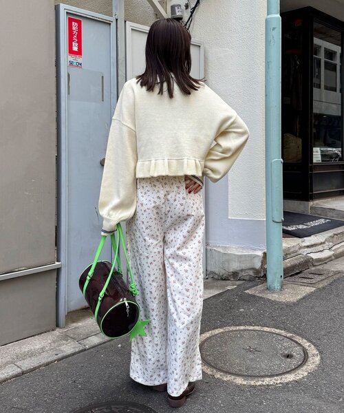 CIAOPANIC(チャオパニック)の「【neutral by ciaopanic】花柄イージーパンツ(その他パンツ・レディース・ブラック/アイボリー・FREE)」の11枚目の写真