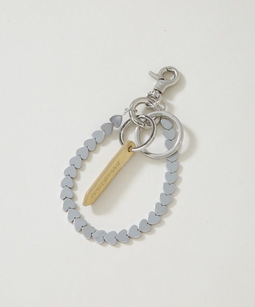 HASHIBAMI（ハシバミ）の「HASHIBAMI/ヘマタイト ハート スマホハンドストラップ（スマホグッズ・レディース・ゴールド/シルバー・FREE）」の2枚目の写真