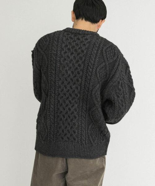 EKAL(エカル)の「アランニットプルオーバー(ニット/セーター・メンズ・チャコールグレー/ブラウン/ネイビー・LARGE/MEDIUM)」の7枚目の写真