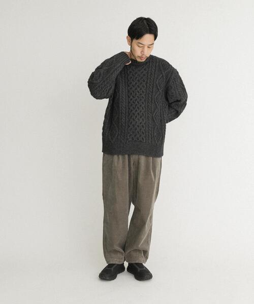 EKAL(エカル)の「アランニットプルオーバー(ニット/セーター・メンズ・チャコールグレー/ブラウン/ネイビー・LARGE/MEDIUM)」の8枚目の写真