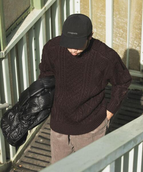 EKAL(エカル)の「アランニットプルオーバー(ニット/セーター・メンズ・チャコールグレー/ブラウン/ネイビー・LARGE/MEDIUM)」の15枚目の写真