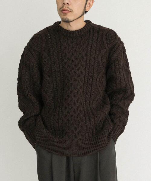 EKAL(エカル)の「アランニットプルオーバー(ニット/セーター・メンズ・チャコールグレー/ブラウン/ネイビー・LARGE/MEDIUM)」の16枚目の写真