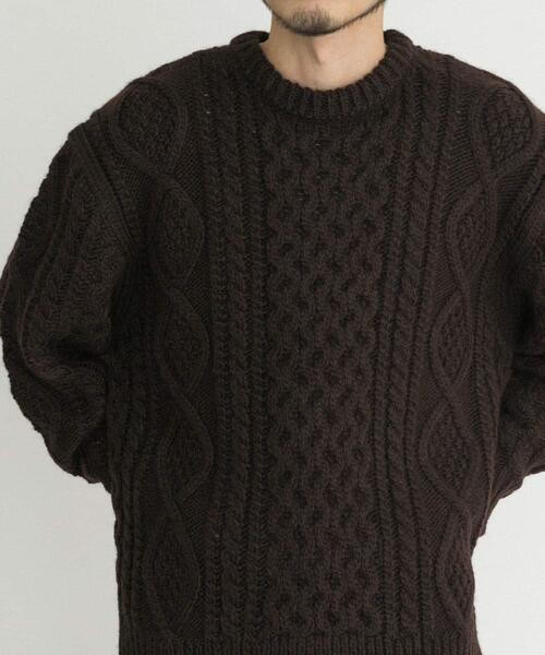 EKAL(エカル)の「アランニットプルオーバー(ニット/セーター・メンズ・チャコールグレー/ブラウン/ネイビー・LARGE/MEDIUM)」の17枚目の写真