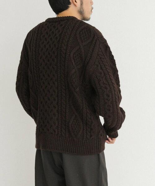 EKAL(エカル)の「アランニットプルオーバー(ニット/セーター・メンズ・チャコールグレー/ブラウン/ネイビー・LARGE/MEDIUM)」の20枚目の写真