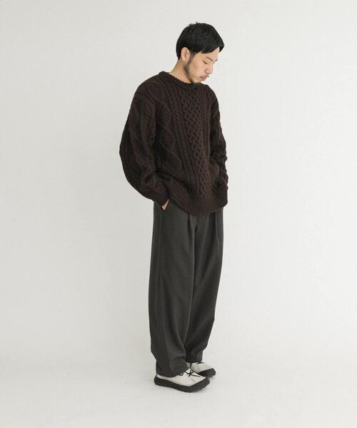 EKAL(エカル)の「アランニットプルオーバー(ニット/セーター・メンズ・チャコールグレー/ブラウン/ネイビー・LARGE/MEDIUM)」の22枚目の写真