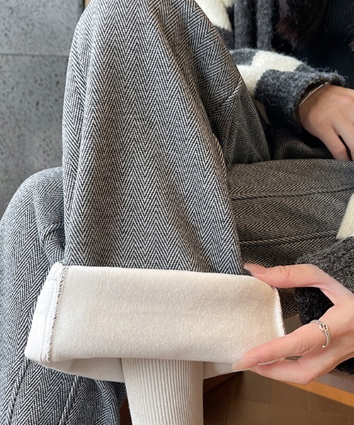 ReRe（リリ）の「裏起毛スリットルーズパンツ（その他パンツ・レディース・ダークブラウン/ライトグレー/オートミール/ダークグレー/ベージュ/チャコールグレー・MEDIUM）」の11枚目の写真
