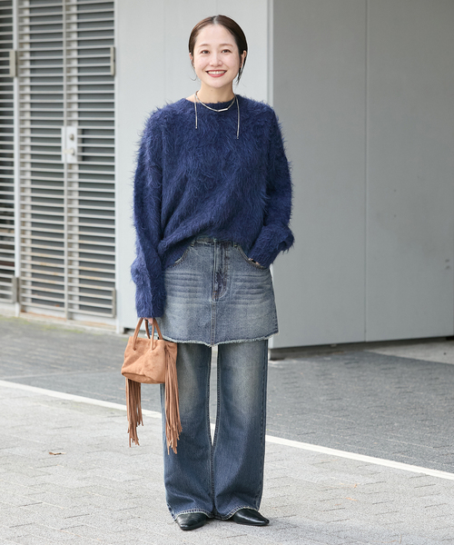 JOURNAL STANDARD(ジャーナルスタンダード)の「10OZデニム ミニスカート(デニムスカート・レディース・ブルー系その他・FREE)」の2枚目の写真