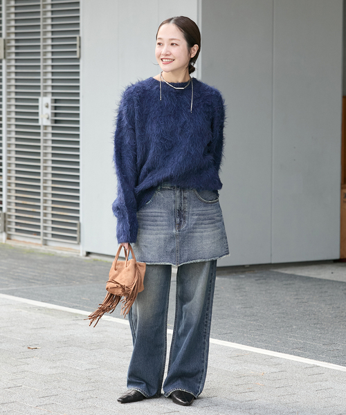 JOURNAL STANDARD(ジャーナルスタンダード)の「10OZデニム ミニスカート(デニムスカート・レディース・ブルー系その他・FREE)」の3枚目の写真