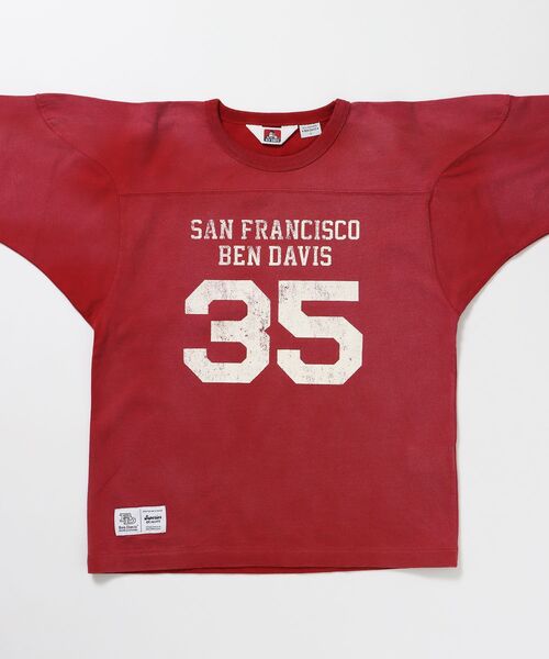 BEN DAVIS(ベンデイビス)の「【BEN DAVIS(ベンデイビス)】VNTG FOOTBALL TEE / Tシャツ クルーネック 七分丈 ナンバリング プリント ユニセックス 加工(Tシャツ/カットソー・メンズ・ブラック/ネイビー/レッド/ホワイト系その他・X-LARGE/LARGE/MEDIUM)」の16枚目の写真