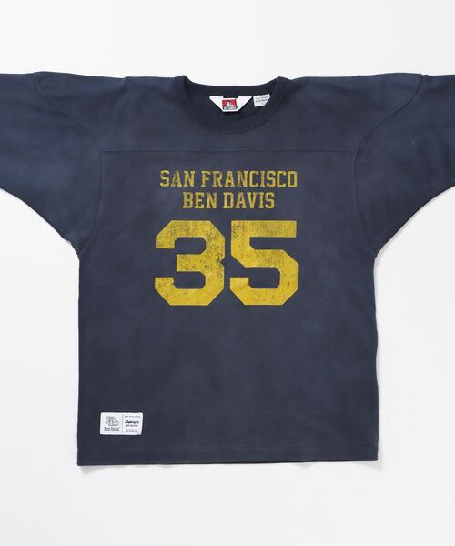BEN DAVIS(ベンデイビス)の「【BEN DAVIS(ベンデイビス)】VNTG FOOTBALL TEE / Tシャツ クルーネック 七分丈 ナンバリング プリント ユニセックス 加工(Tシャツ/カットソー・メンズ・ブラック/ネイビー/レッド/ホワイト系その他・X-LARGE/LARGE/MEDIUM)」の10枚目の写真