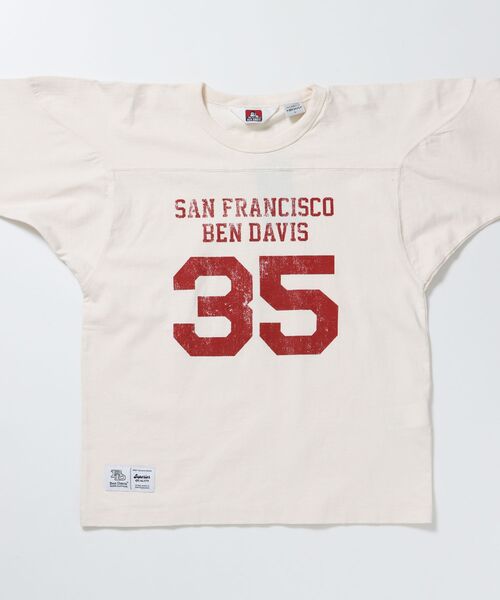 BEN DAVIS(ベンデイビス)の「【BEN DAVIS(ベンデイビス)】VNTG FOOTBALL TEE / Tシャツ クルーネック 七分丈 ナンバリング プリント ユニセックス 加工(Tシャツ/カットソー・メンズ・ブラック/ネイビー/レッド/ホワイト系その他・X-LARGE/LARGE/MEDIUM)」の7枚目の写真