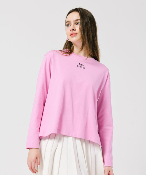 LORDLOAR(ロードロアル)の「ロロプリンティングベーシック長袖Tシャツ PINK(Tシャツ/カットソー・レディース・その他・MEDIUM/SMALL/LARGE)」の1枚目の写真