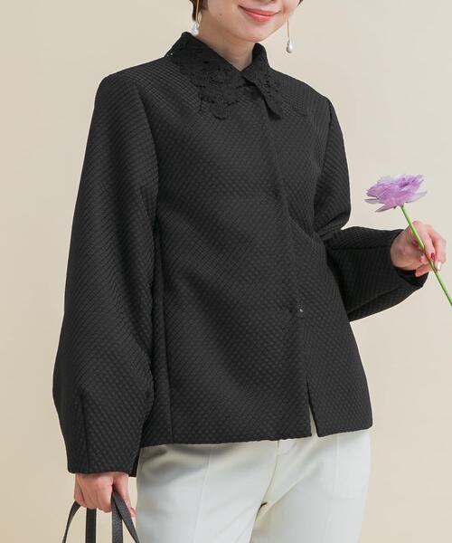 URBAN RESEARCH ROSSO WOMEN(アーバンリサーチ ロッソ)の「『WEB/一部店舗限定』中綿ジャガードジャケット(ダウンジャケット/コート・レディース・ブラック・FREE)」の6枚目の写真