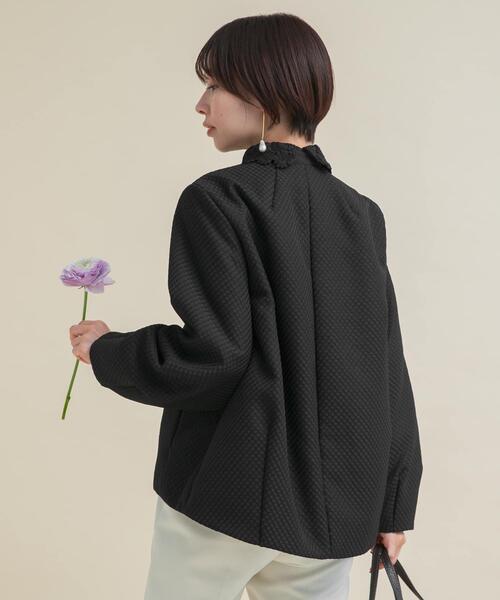 URBAN RESEARCH ROSSO WOMEN(アーバンリサーチ ロッソ)の「『WEB/一部店舗限定』中綿ジャガードジャケット(ダウンジャケット/コート・レディース・ブラック・FREE)」の8枚目の写真