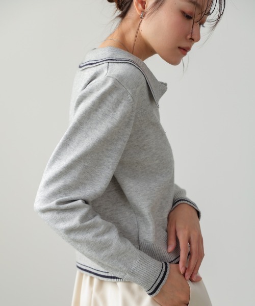 Bab(バブ)の「ラインカーデ(カーディガン/ボレロ・レディース・グレー/チャコールグレー・FREE)」の12枚目の写真