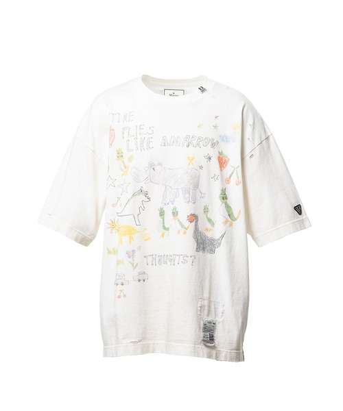 Maison MIHARA YASUHIRO(メゾンミハラヤスヒロ)の「Kids Doodle Printed T-shirt(Tシャツ/カットソー・メンズ・ホワイト/ブラック/グレー・44/48/46)」の1枚目の写真