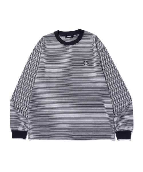 XLARGE（エクストララージ）の「STRIPE L/S TEE（Tシャツ/カットソー・メンズ・ブラック/ネイビー/バーガンディー・M/S/XL/L）」の2枚目の写真