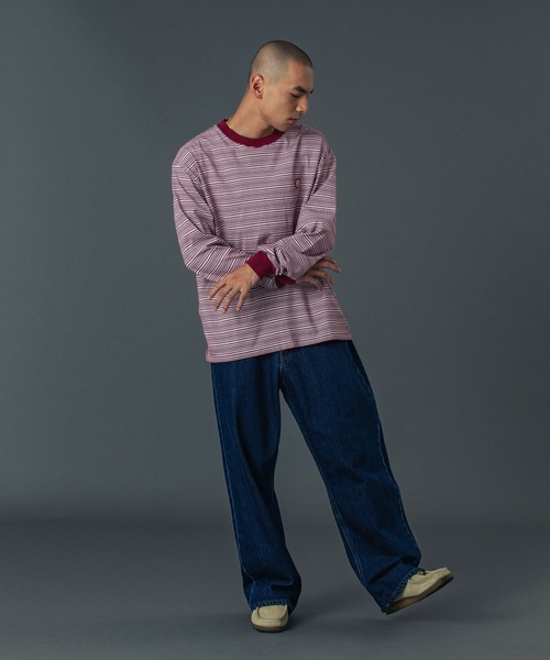 XLARGE（エクストララージ）の「STRIPE L/S TEE（Tシャツ/カットソー・メンズ・ブラック/ネイビー/バーガンディー・M/S/XL/L）」の6枚目の写真