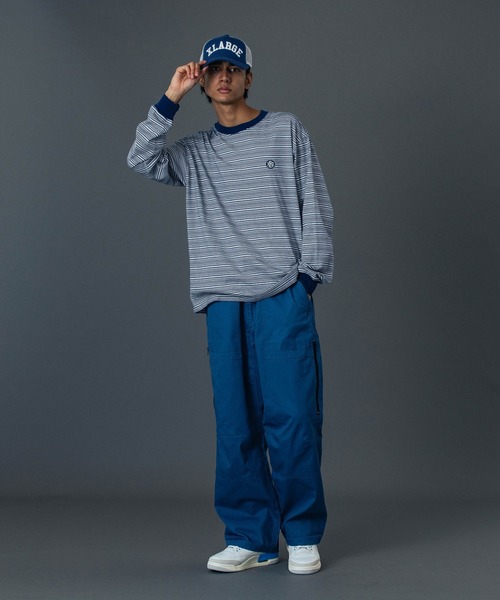 XLARGE（エクストララージ）の「STRIPE L/S TEE（Tシャツ/カットソー・メンズ・ブラック/ネイビー/バーガンディー・M/S/XL/L）」の5枚目の写真