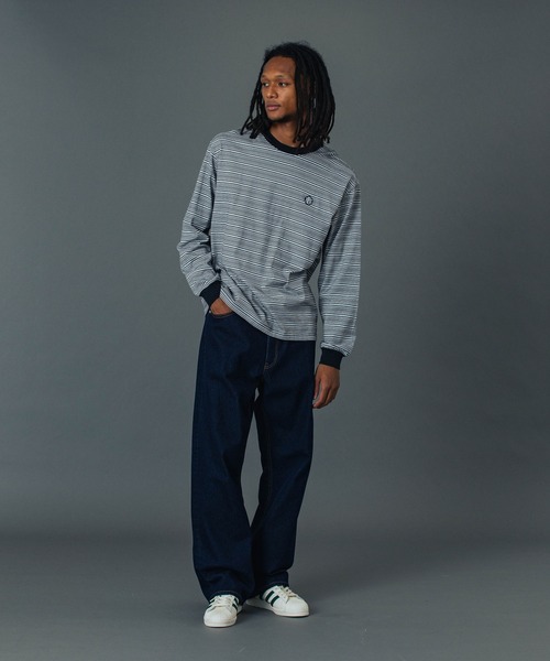 XLARGE（エクストララージ）の「STRIPE L/S TEE（Tシャツ/カットソー・メンズ・ブラック/ネイビー/バーガンディー・M/S/XL/L）」の10枚目の写真