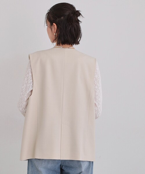 THE SHOP TK （ザ ショップ ティーケー ）の「【お仕事にもカジュアルにも】CAVIAN ジレ/セットアップ可（ベスト・レディース・ブラック/グレー/ライトベージュ・12/13）」の10枚目の写真