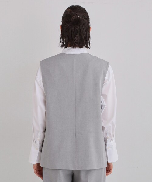 THE SHOP TK （ザ ショップ ティーケー ）の「【お仕事にもカジュアルにも】CAVIAN ジレ/セットアップ可（ベスト・レディース・ブラック/グレー/ライトベージュ・12/13）」の5枚目の写真