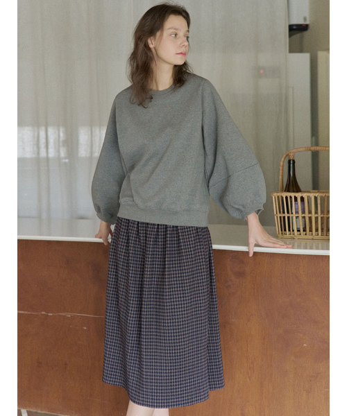 AVANT-G（アバン）の「Check Pleated Banding Skirt - NAVY（スカート・レディース・その他・FREE）」の3枚目の写真
