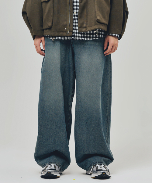 REFLYPERKY(リフライパーキー)の「LA8614アメイズフローワイドデニム(MESSY BLUE)(デニムパンツ・メンズ・その他・SMALL/X-SMALL/L(32)/M(30)/XL(34))」の4枚目の写真