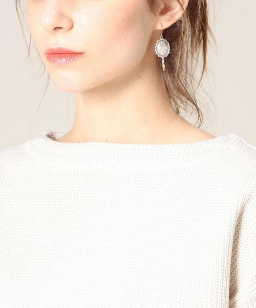 BEAUTY&YOUTH UNITED ARROWS(ビューティーアンドユースユナイテッドアローズ)の「BY ローゲージチュニック◆(Tシャツ/カットソー・レディース・ホワイト/ナチュラル/ネイビー・FREE)」の8枚目の写真