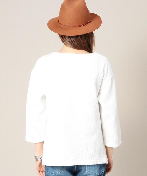 BEAUTY&YOUTH UNITED ARROWS(ビューティーアンドユースユナイテッドアローズ)の「BY ローゲージチュニック◆(Tシャツ/カットソー・レディース・ホワイト/ナチュラル/ネイビー・FREE)」の11枚目の写真