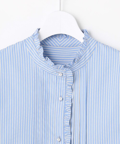 ANY SIS（エニィスィス）の「フリルスタンド シャツ（シャツ/ブラウス・レディース・ホワイト系/スカイブルー系1/ライトイエロー系1・X-LARGE）」の19枚目の写真