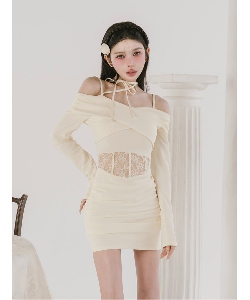 ダーリッチ　コルセットレースカットミニワンピース コルセットレースカットミニワンピース（ワンピース）｜Darich