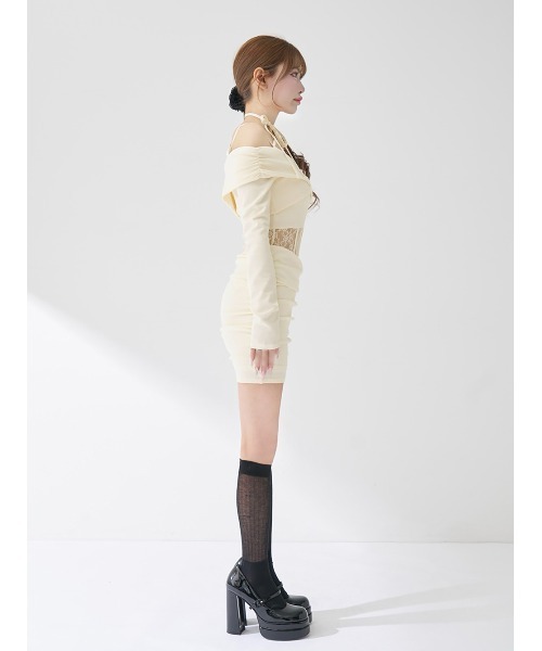 コルセットレースカットミニワンピース（ワンピース）｜Darich