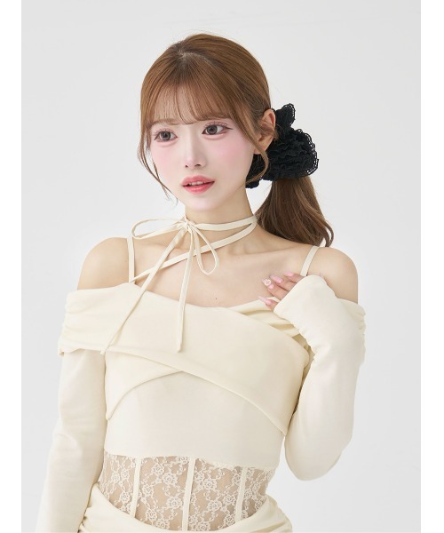 コルセットレースカットミニワンピース（ワンピース）｜Darich