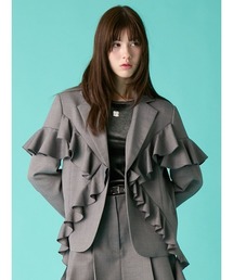 FURFUR（ファーファー）の「フリルデザインテーラードジャケット（テーラードジャケット）」