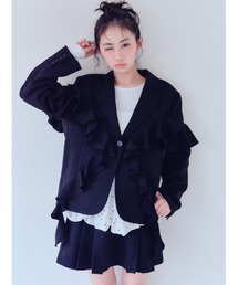 FURFUR（ファーファー）の「フリルデザインテーラードジャケット（テーラードジャケット）」