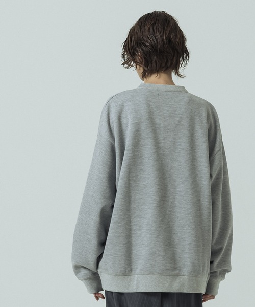 SLICK(スリック)の「【SLICK/スリック】Double Air Moss Stitch Henley Neck/ダブルエアー鹿の子ヘンリーネックプルオーバー(Tシャツ/カットソー・メンズ・ブラック/グレー/グレイッシュベージュ・1/2/3)」の18枚目の写真