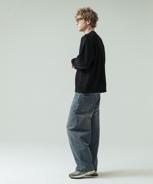 SLICK(スリック)の「【SLICK/スリック】Double Air Moss Stitch Henley Neck/ダブルエアー鹿の子ヘンリーネックプルオーバー(Tシャツ/カットソー・メンズ・ブラック/グレー/グレイッシュベージュ・1/2/3)」の11枚目の写真
