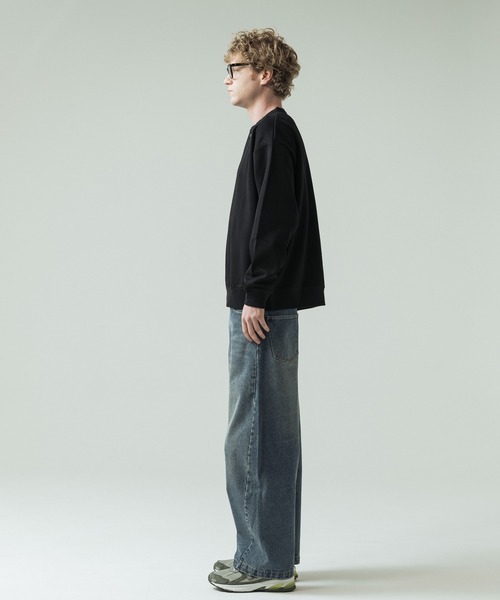 SLICK(スリック)の「【SLICK/スリック】Double Air Moss Stitch Henley Neck/ダブルエアー鹿の子ヘンリーネックプルオーバー(Tシャツ/カットソー・メンズ・ブラック/グレー/グレイッシュベージュ・1/2/3)」の13枚目の写真